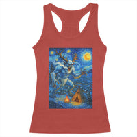Wedigo Cryptid Christmas Racerback Tank Top Native American Starry Night Xmas - Wonder Print Shop