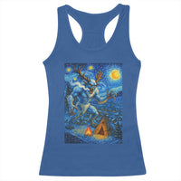 Wedigo Cryptid Christmas Racerback Tank Top Native American Starry Night Xmas - Wonder Print Shop