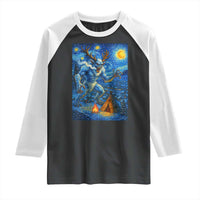 Wedigo Cryptid Christmas Raglan Shirt Native American Starry Night Xmas - Wonder Print Shop