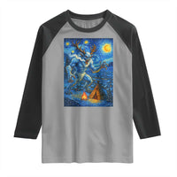 Wedigo Cryptid Christmas Raglan Shirt Native American Starry Night Xmas - Wonder Print Shop