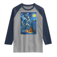 Wedigo Cryptid Christmas Raglan Shirt Native American Starry Night Xmas - Wonder Print Shop