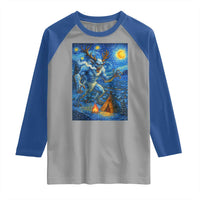 Wedigo Cryptid Christmas Raglan Shirt Native American Starry Night Xmas - Wonder Print Shop