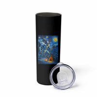 Wedigo Cryptid Christmas Skinny Tumbler Native American Starry Night Xmas - Wonder Print Shop