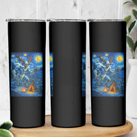 Wedigo Cryptid Christmas Skinny Tumbler Native American Starry Night Xmas - Wonder Print Shop