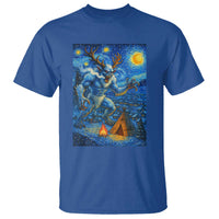Wedigo Cryptid Christmas T Shirt Native American Starry Night Xmas - Wonder Print Shop