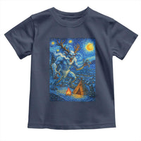 Wedigo Cryptid Christmas Toddler T Shirt Native American Starry Night Xmas - Wonder Print Shop