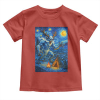 Wedigo Cryptid Christmas Toddler T Shirt Native American Starry Night Xmas - Wonder Print Shop