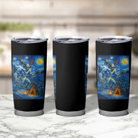 Wedigo Cryptid Christmas Tumbler Cup Native American Starry Night Xmas - Wonder Print Shop