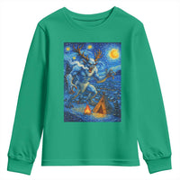 Wedigo Cryptid Christmas Youth Sweatshirt Native American Starry Night Xmas - Wonder Print Shop