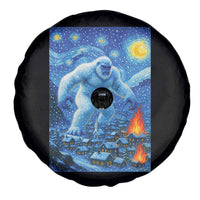 Yeti Cryptid Christmas Spare Tire Cover Winter Monster Starry Night Xmas - Wonder Print Shop