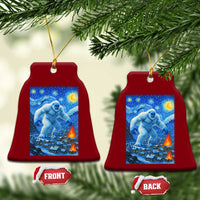 Yeti Cryptid Xmas Ceramic Ornament Winter Monster Starry Night Xmas - Wonder Print Shop