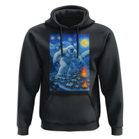 Yeti Cryptid Christmas Hoodie Winter Monster Starry Night Xmas - Wonder Print Shop