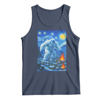Yeti Cryptid Christmas Tank Top Winter Monster Starry Night Xmas - Wonder Print Shop