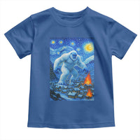 Yeti Cryptid Christmas Toddler T Shirt Winter Monster Starry Night Xmas - Wonder Print Shop
