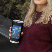 Yeti Cryptid Christmas Tumbler Cup Winter Monster Starry Night Xmas - Wonder Print Shop