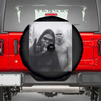 Bigfoot Selfie Christmas Spare Tire Cover Sasquatch Yeti Rock On Hand - Wonder Print Shop