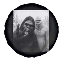 Bigfoot Selfie Christmas Spare Tire Cover Sasquatch Yeti Rock On Hand - Wonder Print Shop