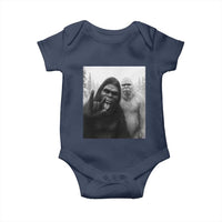 Bigfoot Selfie Christmas Baby Onesie Sasquatch Yeti Rock On Hand - Wonder Print Shop