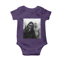 Bigfoot Selfie Christmas Baby Onesie Sasquatch Yeti Rock On Hand - Wonder Print Shop