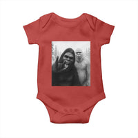 Bigfoot Selfie Christmas Baby Onesie Sasquatch Yeti Rock On Hand - Wonder Print Shop