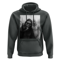 Bigfoot Selfie Christmas Hoodie Sasquatch Yeti Rock On Hand - Wonder Print Shop