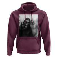 Bigfoot Selfie Christmas Hoodie Sasquatch Yeti Rock On Hand - Wonder Print Shop