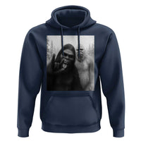 Bigfoot Selfie Christmas Hoodie Sasquatch Yeti Rock On Hand - Wonder Print Shop