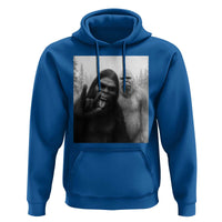 Bigfoot Selfie Christmas Hoodie Sasquatch Yeti Rock On Hand - Wonder Print Shop