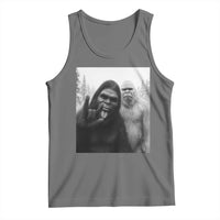 Bigfoot Selfie Christmas Tank Top Sasquatch Yeti Rock On Hand - Wonder Print Shop