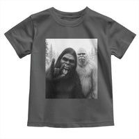 Bigfoot Selfie Christmas Toddler T Shirt Sasquatch Yeti Rock On Hand - Wonder Print Shop