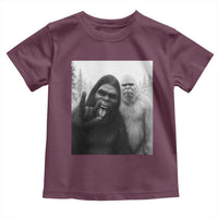 Bigfoot Selfie Christmas Toddler T Shirt Sasquatch Yeti Rock On Hand - Wonder Print Shop
