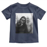 Bigfoot Selfie Christmas Toddler T Shirt Sasquatch Yeti Rock On Hand - Wonder Print Shop