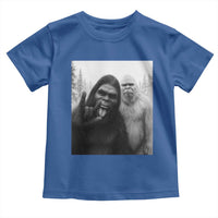 Bigfoot Selfie Christmas Toddler T Shirt Sasquatch Yeti Rock On Hand - Wonder Print Shop