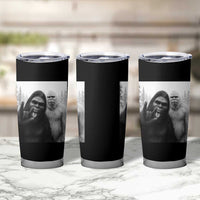 Bigfoot Selfie Christmas Tumbler Cup Sasquatch Yeti Rock On Hand - Wonder Print Shop