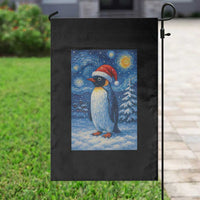Penguin Christmas Garden Flag Starry Night Van Gogh - Wonder Print Shop