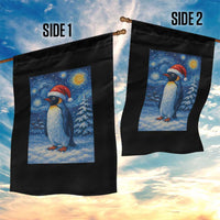 Penguin Christmas Garden Flag Starry Night Van Gogh - Wonder Print Shop
