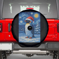 Penguin Christmas Spare Tire Cover Starry Night Van Gogh - Wonder Print Shop