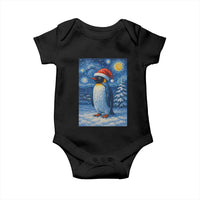 Penguin Christmas Baby Onesie Starry Night Van Gogh - Wonder Print Shop