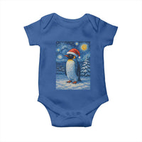 Penguin Christmas Baby Onesie Starry Night Van Gogh - Wonder Print Shop