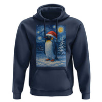 Penguin Christmas Hoodie Starry Night Van Gogh - Wonder Print Shop