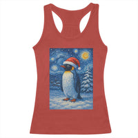 Penguin Christmas Racerback Tank Top Starry Night Van Gogh - Wonder Print Shop