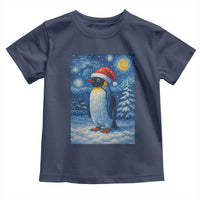 Penguin Christmas Toddler T Shirt Starry Night Van Gogh - Wonder Print Shop