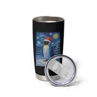 Penguin Christmas Tumbler Cup Starry Night Van Gogh - Wonder Print Shop