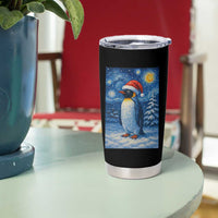 Penguin Christmas Tumbler Cup Starry Night Van Gogh - Wonder Print Shop