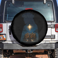 Jesus Christian Christmas Spare Tire Cover Christian Saints Praying Under The Star of Bethlehem - Wonder Print Shop