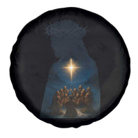 Jesus Christian Christmas Spare Tire Cover Christian Saints Praying Under The Star of Bethlehem - Wonder Print Shop
