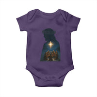 Jesus Christian Christmas Baby Onesie Christian Saints Praying Under The Star of Bethlehem - Wonder Print Shop