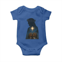 Jesus Christian Christmas Baby Onesie Christian Saints Praying Under The Star of Bethlehem - Wonder Print Shop