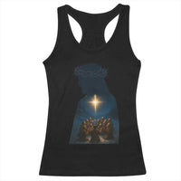 Jesus Christian Christmas Racerback Tank Top Christian Saints Praying Under The Star of Bethlehem - Wonder Print Shop