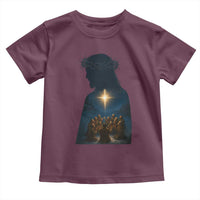 Jesus Christian Christmas Toddler T Shirt Christian Saints Praying Under The Star of Bethlehem - Wonder Print Shop